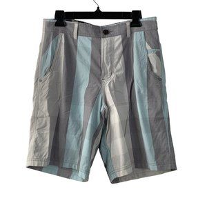 Lululemon Kahuna Golf Blue Stripe 9.5" Inseam Mens Shorts Size 32 GUC 6664